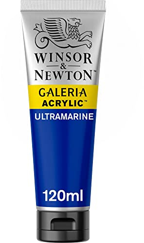 Winsor & Newton 2131660 Galeria Acrylfarbe, hohe Pigmentierung, lichtecht, buttrige Konsistenz, 120 ml Tube - Ultramarin