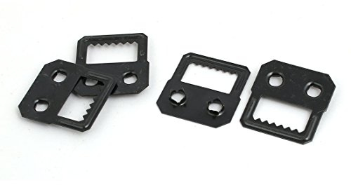 Sourcingmap Album Photo Frame Picture Metal Self Fix Sawtooth Two Holes Hanger Black 4pcs