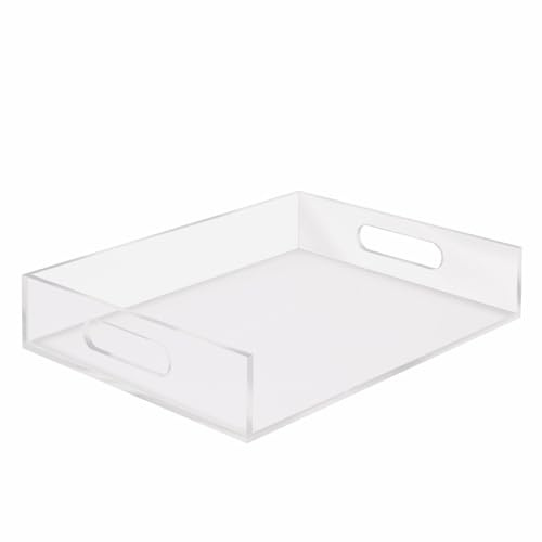russell+hazel Acryl-Briefablage, stapelbar, transparent, 31,8 x 26,7 x 6,3 cm