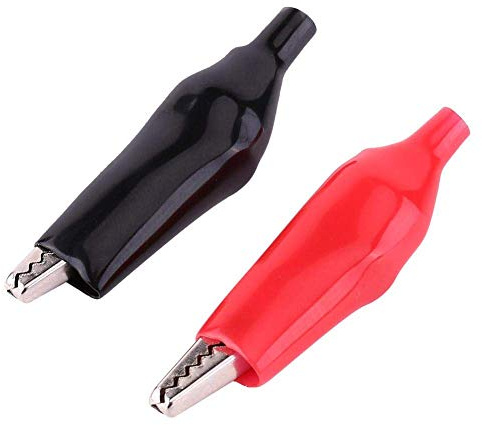 20pcs Pince Electrique 45mm Sondes de Multimètre Pinces Métel avec Couvercle de d'Isolation