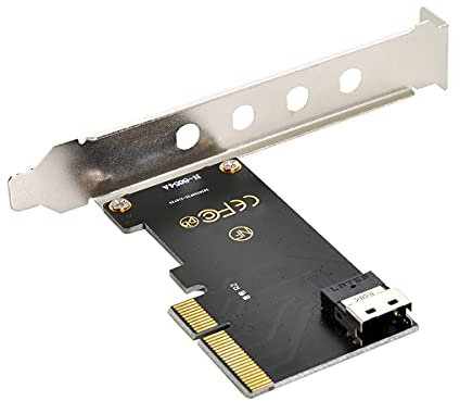 chenyang Adattatore da PCI-E Express 3.0 4X a SFF-8639 U.2 U2 a SFF-8654 Slimline SAS NVME PCIe SSD per scheda madre.