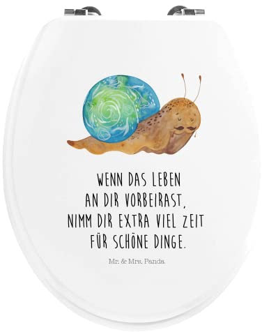 Mr. & Mrs. Panda Motiv WC Sitz Schnecke Sir - Geschenk, Tiermotive, Lebenseinstellung, Gute Laune, Motivation, Weisheit, Schnecken, Klodeckel,