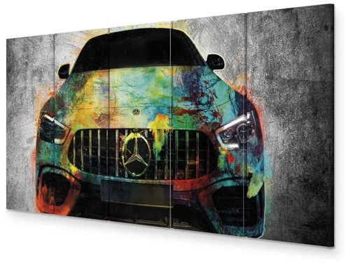 murando - Akustikbild Auto 5 tlg - Bilder Akustikschaum Schallschutz Wand Deko Kunst Akustikpaneele Wandpaneele Schalldämmung Wandbild Schallabsorber Akustikplatten Abstrakt - i-A-0167-b-m