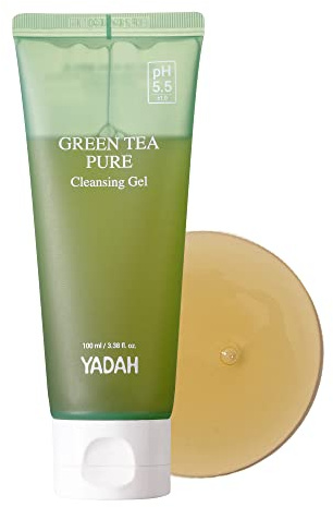 YADAH Green Tea Pure Cleansing Gel, 3.4 fl oz, pH-Balanced Vegan