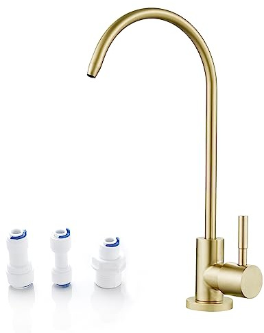 FVITA Brushed Gold Kitchen Faucet 304 Stainless Steel Sink Filter Water Faucet Reverse Osmosis Faucet, RO Faucet Kitchen Water Tap
