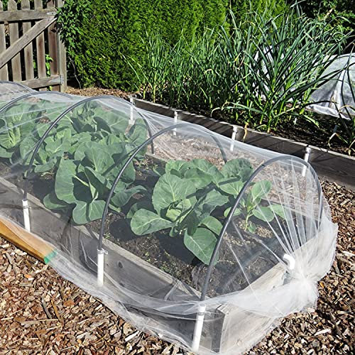 Aoipend Fine Mesh Garden Netting for Protection, 3mx15m Vegetable Crop Covers Netting for Protect Fruits, Plants, Flowers, Greenhouse Cover Net, Patio Gazebo Screen Barrier