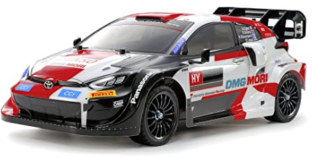 Tamiya 58716 1:10 RC Toyota Yaris Rally 1 Hyb. TT-02 - ferngesteuertes Auto, Fahrzeug, Modellbau, Zusammenbauen, Hobby, RC Bausatz, unlackiert, Rot