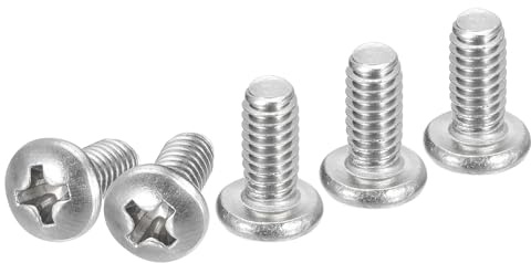 DTGN Pan Head Maschinenschrauben #8-32x3/8 304 Edelstahl 100 Stück | Phillips-Antrieb, UNC Vollgewinde, helle Oberfläche, Schrauben Bolzen Set