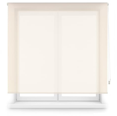 INTERBLIND | Premium-Stoffrollo, Größe 140 x 180 cm, Breite durch hohe Blendenreduzierung und effektiver Sonnenschutz, Stoffgröße 137 x 175 cm