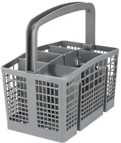ensipart Besteckkorb für Spülmaschine universell einsetzbar für Maße 220x135x220 grauer Kunststoffkorb für Unterkorb des Geschirrspülers