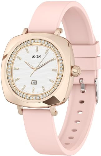 findtime Smartwatch Damen Fitnessuhr mit Telefonfunktion Pulsuhr Blutdruckmessung Schlafmonitor Schrittzähler IP68 Wasserdicht Smart Watch Damenuhr Menstruationszyklus Armbanduhr für Android iOS