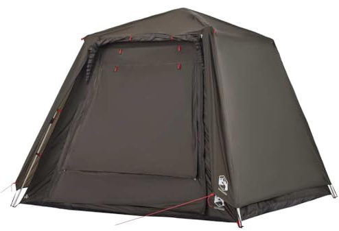 vidaXL Fisketält 4 personer brun snabbrest, tält, campingskydd, trädgårdsskjul, trädgårdstält, utomhusskydd, lättviktstält, vattentätt tält