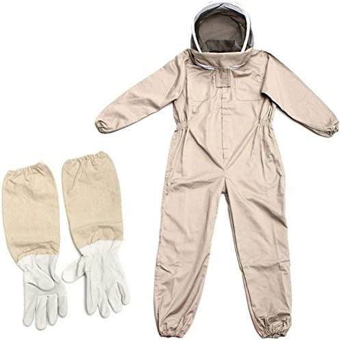 Professioneller Bienen-Anzug für Damen und Herren, Imkeranzug, angenehm zu tragen mit elegantem Design, elastische Knöchel mit elastischem Bund, Abnehmbarer Schal, für die (L)