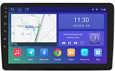 9 Zoll Touchscreen GPS Navi Navigationsgerät für LKW PKW KFZ,A-pple CarPlay & Android Auto,Mirror Link Bluetooth FM/RDS USB/DSP,GPS Navigation(Model=G6248)