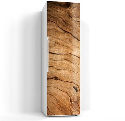 DEQORI Magnetfolie für Kühlschrank 60x200 cm | Motiv Detaillierte Holzmaserung | dekorative Magnetmatte Gefrierschrank Schutz | Magnet Deko-Folie selbstklebend, magnetisch & wasserabweisend