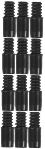 WHAMVOX 4sets Threaded Tip Replacement for Broom Handle Pole Adapter Fit for Cleaning Tools 3pcs*4