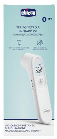 Chicco Termometro a Infrarossi YT-1, con Schermo Retroilluminato, Modalità Silenzioso, Pratico e Funzionale, con Segnale Vibrante, da 0 Mesi in Su