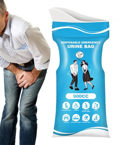 Tragbare Reise-Urinbeutel und Unterwegs-Urinbeutel Hygienische | 900 ml Unisex Camping-Urinbeutel Toilettenlösung Für Camping Wandern Stau Autofahrer Kinder Frauen Männer