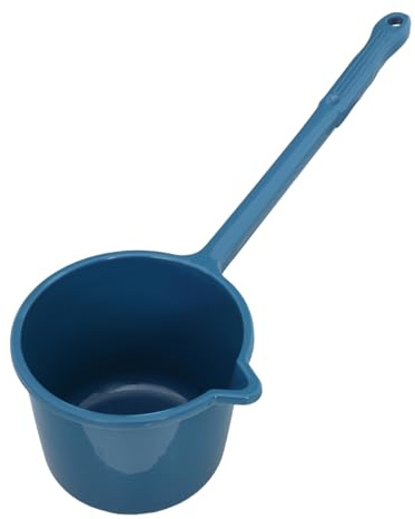 CLISPEED Cucharón De Agua Grande Con Mango Largo Azul, Pala De Agua De Plástico Resistente, Multiusos Para Baño, Cocina y Jardinería, Herramienta Para Uso Doméstico y Exterior