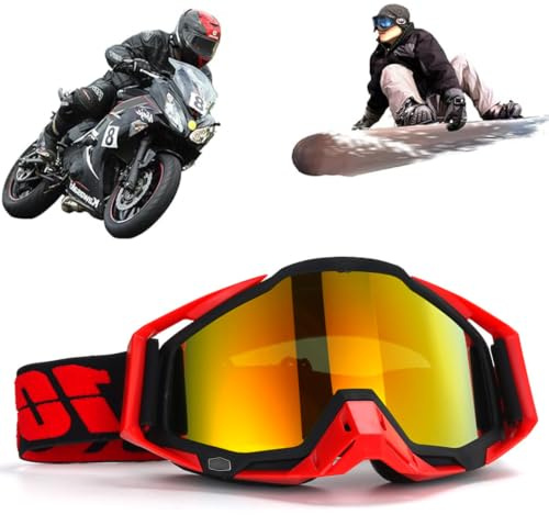 Gafas de motocross, a prueba de viento, a prueba de polvo, gafas de esquí, gafas de cross, gafas de esquí antiniebla, gafas de esquí UV, para ciclismo, carreras de fondo, ATV, UTV (negro 15)