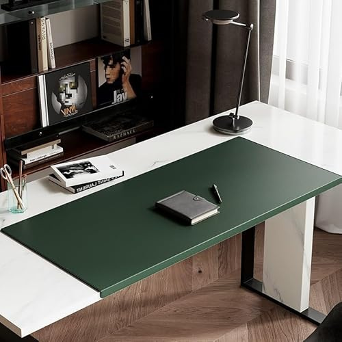 Schreibtischunterlage mit Kantenschutz, wasserdichtes Leder, glatte Schreibunterlage für Büro und Zuhause, selbstklebende Streifen zur Befestigung am Schreibtisch, Laptop-Tastatur, Mauspad (45 x 90 cm