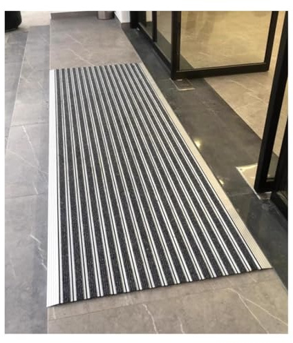 Generisch Schmutzfangmatte aus Aluminium, rollbare Metall-Schmutzfangmatte, Schuhabstreifer-Fußmatte for alle Wetterbedingungen, Schneeschutz for den Eingangsbereich(50x120cm/19.69x47.24in)