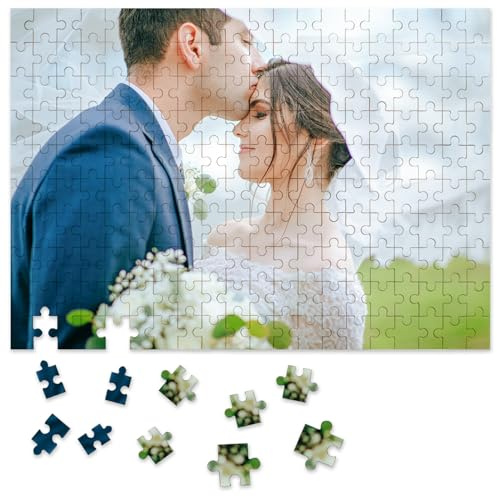Personalisierte Puzzles für Erwachsene, 1000/500/300/200/70/35 Teile, Holzpuzzle rahmenlos, personalisierte Geschenke für Familie, Haustier, Hochzeit, Geburtstag, Valentinstag, Urlaubserinnerung, 200
