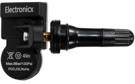 Electronicx 1X RDKS Sensor für Toyota Verso vorprogrammiert 433MHz TPMS Reifendrucksensor Metallventil Schwarz Einzelsensor Ersatz für Alufelgen Stahlfelgen Sommer Winter Ganzjahresreifen