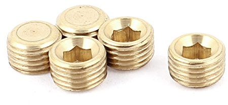 sourcing map Imbuseinsatz Kopf Rohr Stopfen Kupplung Adapter 1/4BSP Außengewinde 5 stück DE de
