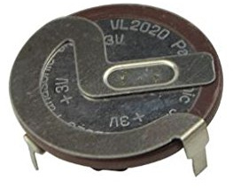 Topalli - Pile Bouton Rechargeable Vl2020 Broches à 90 degres Compatible avec clé de Voiture BMW Séries 3, 5 et 7