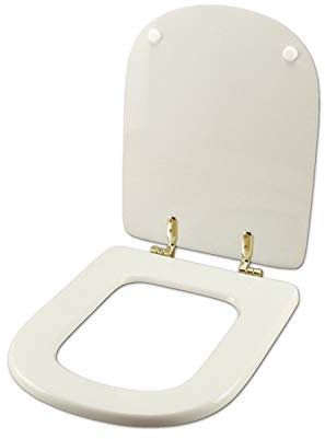 ACB/COLBAM WC-Sitz aus Holz beschichtet mit Polyester für Ideal Standard CALLA WEISS I.S. Gold-Sitz - Achse Wc