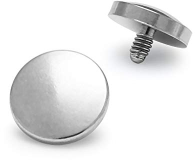 Plain Disc 316L acciaio chirurgico interno filettato superiore Micro Dermal Anchor Jewellery