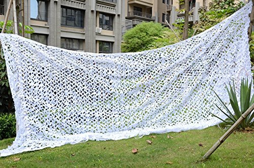 OAREA Red de Camuflaje de Color Blanco Nieve de Camuflaje Neta 3x4M （9,8x13ft）