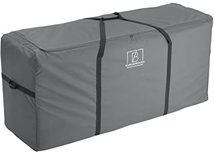 Barlborough Garden Cushion Protective Storage Bag Cover | Large 160 x 50 x 68cm | Outdoor Furniture Sofa Cushions Grey