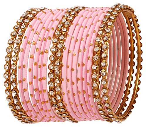 Touchstone Indischer Bollywood-Designerschmuck mit einreihigen Armbändern und klarem Strass für Damen.
