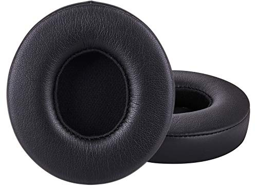 HZTCAM Professional Replacement Ear Pads for Beats Solo 2 & Solo 3 Wireless On-Ear Headphone/Soft Protein Leather/Noise Isolation Memory Foam/Strong Adhesive Tape/Cloud Like Comfort/Extra Durable