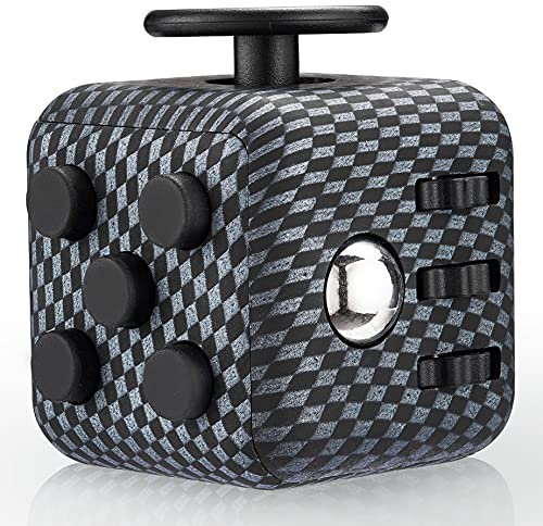 Yetech Black Cube Anti-Stress,Décompression Jouet Cube avec 6 modules apaisants,Stress Cube Toy pour Enfants et Adultes Anti-anxiété