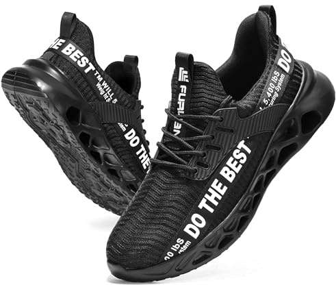 Steel Toe Shoes for Men Women Slip On Safety Shoes Comfortable Work Shoes