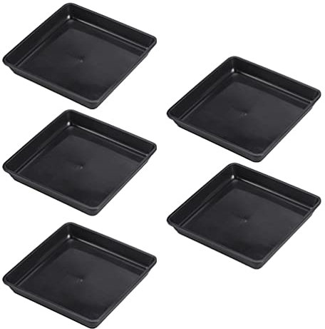 DOITOOL Plateau De Pot De Fleur Carré 7.4 Pouces en Plastique PP Durable pour Jardin Intérieur Extérieur Protection Surface Et Maintien Humidité pour Bonsaï Et Plantes