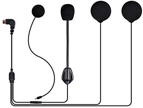 Fodsports FX-S & FX6 - Intercomunicador Bluetooth para motocicleta, micrófono intercambiable + micrófono suave, altavoces para auriculares,