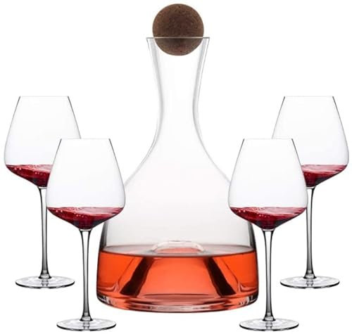 Habiba Weingläser Weingläser Tasse mit langem Stiel Kristall Rotweingläser Mundgeblasen Premium Modern Kelch Perfekte Idee für Weinliebhaber Sauber
