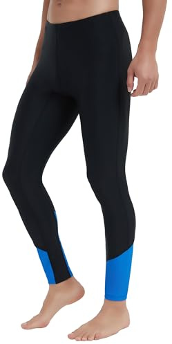 Ubestyle LSF 50+ Herren Active Surfen Wasserleggings Schwimmhose Schwimmhose Strandhose Sonnenschutz | Dehnbare Schwimm-Leggings, nicht durchsichtig, Kordelzug an der Taille, Kompression für Schwimmen, Surfen, Strand, Pool