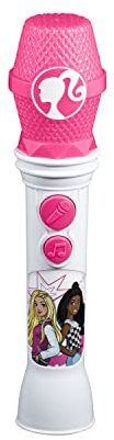 eKids BE-070.11Mv22 Barbie Microphone for Kids, Built-in Music and Flashing Lights for Fans of Disney Toys for Girls