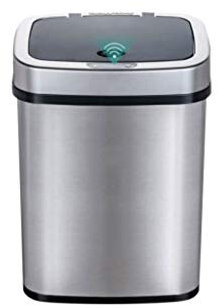 Poubelle Cuisine 12L Bascule Automatique Poubelle ménage Poubelle Cuisine Poubelle Salon Salle de Bain Salle de Bain Poubelle Poubelle/Poubelle Bin (Color : Silver)