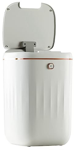 Ruelen 20L Poubelle Électrique Étanche Automatique Capteur Automatique Poubelle Déchets Cuisine Salle de Toilettes Poubelle -Blanc