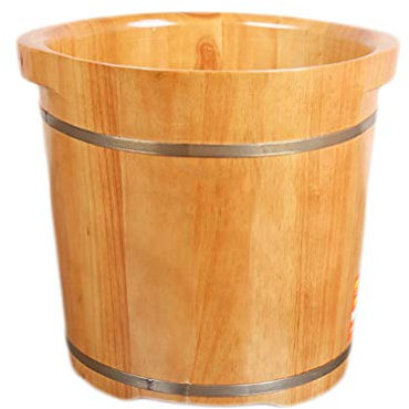 SilteD Eimer für Fußbad, Sauna-Zubehör, Sauna-Eimer, Wassereimer, handgefertigte Fußbadewannen aus Holz, Fußentspannungsfass Present