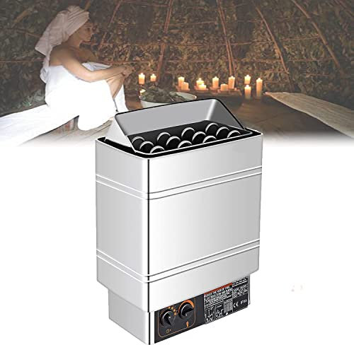 Home Sauna,Sauna Heater 30 To 110 °C Overheating Protection Thermostat Sauna Heater Electric Sauna Stove 3-9Kw Sauna Set Finnish Sauna Oven Built-In Sauna Electric Stove