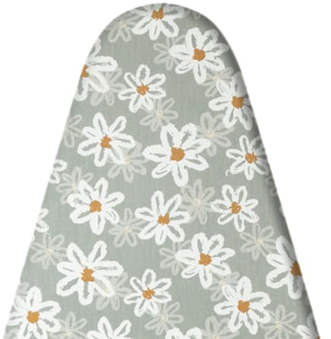LEEWEITAS Bügelbrettbezüge, 128 x 40 cm, Bügelbrettbezug, 100 % Baumwolle, hitzebeständig, einfach zu installieren, verstellbare Größe (Sonnenblume, 128 x 40 cm)