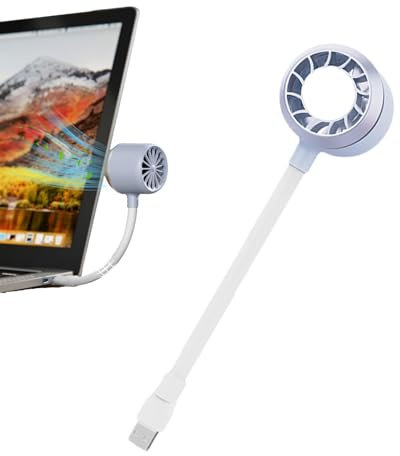 Ventilateur flexible alimenté par USB – Petit ventilateur USB personnel avec lumière | Refroidisseur personnel pour ordinateur portable, PC, ventilateur de camping pour , filles, femmes,