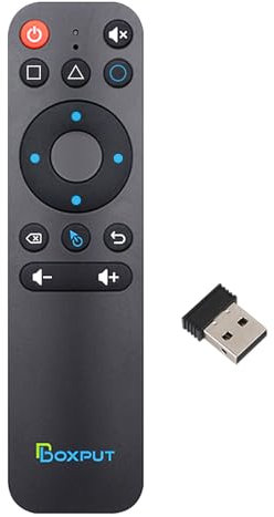 BOXPUT BPR1S Plus 2.4G RF, dotato di ricevitore USB, Bluetooth wireless, telecomando vocale intelligente, telecomando del mouse dell'antenna, dotato di giroscopio a 6 assi, adatto per Andro